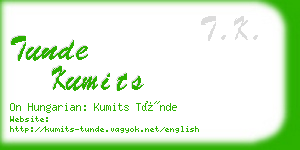 tunde kumits business card